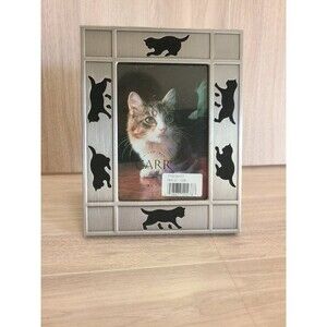 Metal Cat Picture Frame 3x4 Black Cat Silhouette Photo Frame Pet Lover Decor
